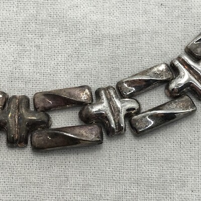 Vintage *713 VI Italy 925 Sterling Silver Unique Link Design