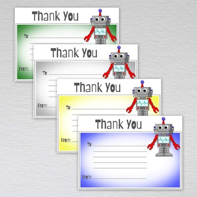 20 Stück Kinder Roboter Dankesbriefe Karten Kinder Notizen Geburtstag Geschenke