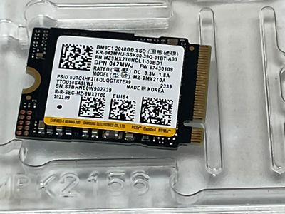 2 TB 2048GB DELL 042MWJ MZ-9MX2T0A BM9C1 Nvme 2230 MZ9MX2T0HCL1