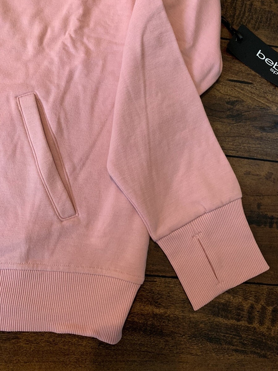 Bebe Sport Jacket NWT Size Medium Zip Closure Pockets Light Pink