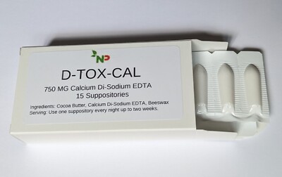 EDTA Suppository - 750 mg / 15 Count (Buy 2, Get 1 Free)