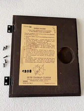 Seth Thomas Bracket Mantel Clock Legacy 3W Back Door w/Hinges & Screws