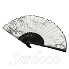 Chinesischer Fächer Polyester - Weiß 22,5cm Klappfächer Für Tanz