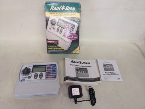 RAIN BIRD SST600i IRRIGATION TIMER INDOOR 6-STATION SIMPLE TO SET OPEN BOX (P7)