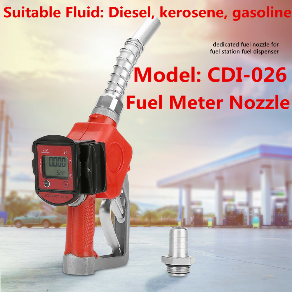 Flow Meters Digital Fuel Oil Diesel Kerosene Gasoline Nozzle Gun