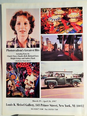 CHUCK CLOSE   ART PIECE VTG ORIG  1997 ADVERTISEMENT