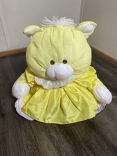 Vintage Fisher Price Puffalump Yellow Cat Kitten Dress 17  Plush