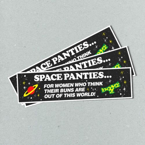 Space Panties Bumper Sticker - Funny Vintage Style - Vinyl Decal 80s 90s - Bild 3 von 4