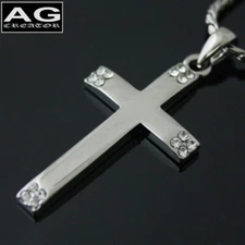 Cross  Pendant with 19" Fashion Necklace for Women Men Kids