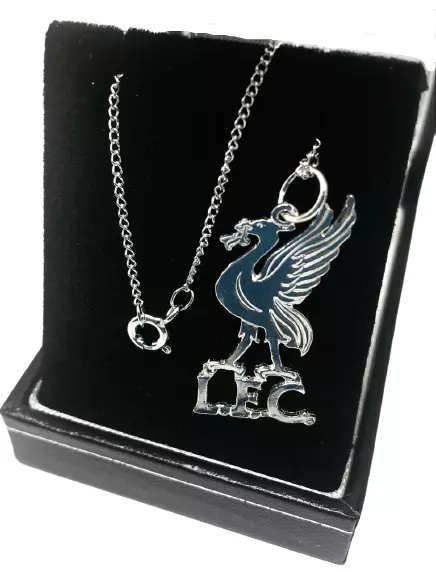 LIVERPOOL FC STERLING SILVER LIVERBIRD PENDANT CHAIN NECKLACE LFC JEWELLERY
