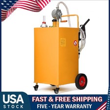 40 Gallon Fuel Caddy Portable Gas Diesel Oil Transfer Tank With 4 Wheels Pump 40 Gallon Fuel Caddy Portable Gas Diesel Oil Transfer Tank With 4 Wheels Pump