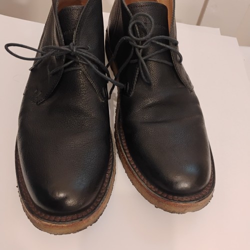 FRYE Chukka Stiefel Herren Schwarz Leder Krepp Gummisohle Schuhe Größe 9,5 D - Bild 5 von 14