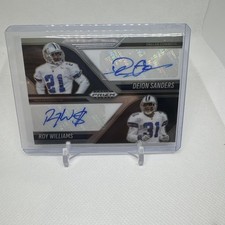 Deion Sanders - Roy Williams Dual Auto 2026 Prizm Black Card No. DA-COW