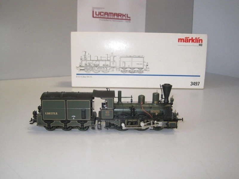 Märklin HO 3497 Br B VI K.Bay.Sts.B. Dampf-Lok mit Tender "MURNAU" SoMo #4863 - Bild 2 von 4
