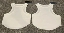 Women’s White Wild Fable Cropped Top Size Medium NWT Lot of 2