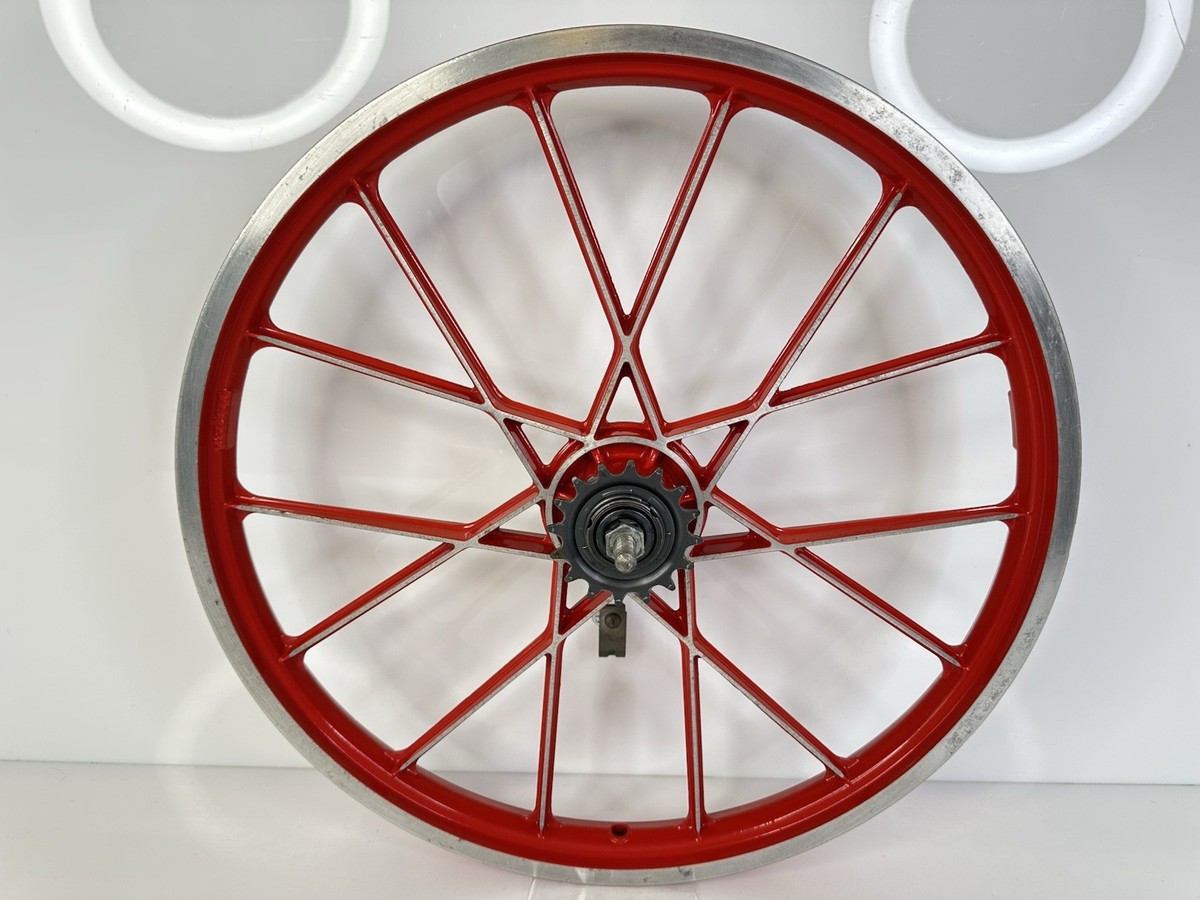 Vintage 1970's Lester Style 5 BMX Racing Wheels Set 20” 16t Red