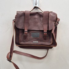 Borsa a tracolla grande Dr Martens marrone Charro pelle morbida messenger borsa per laptop