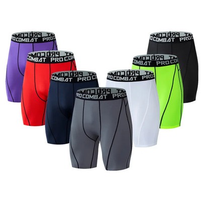 Men s Compression Bodybuilding Shorts Elastic Fitness Gym Workout Tights Gift