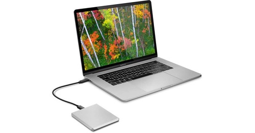 Mobile Drive, 2 TB , External Hard Drive HDD – Moon Silver, USB-C USB 3.0, Wi... - Picture 4 of 6