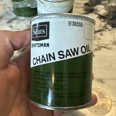 #ad Vintage Sears Craftsman Chain Saw Oil 8 oz. Can prod # 3236555 $8.49