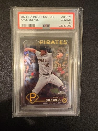 2024 Topps Chrome Update Series - Rookie Debut Paul Skenes #USC27 (RC) PSA 10!