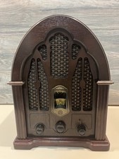 General Electric GE Cathedral AM/FM Radio Model No. 7-4100JA Works. See Note