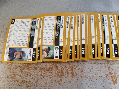 2002 Topps Baseball No Name No GOLD ERROR CARDS YOU PICK - Picture 7 of 112