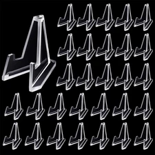 30 Pieces Coin Stand Mini Acrylic Easel Stands Coin Display Easel Holder for Dis