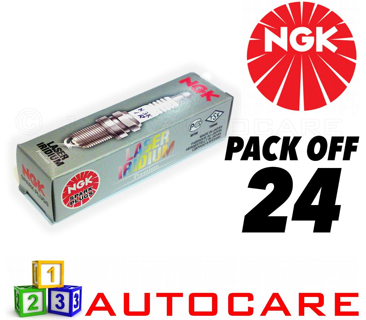NGK Laser Iridium Spark Plug set - 24 Pack - Part Number: IFR6Q-G No. 5648 24pk