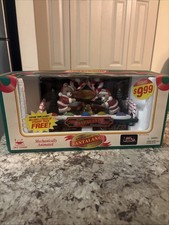 Vintage 1997 New Bright Santaland Pumping Bears Train Car Track w/ Track+Box