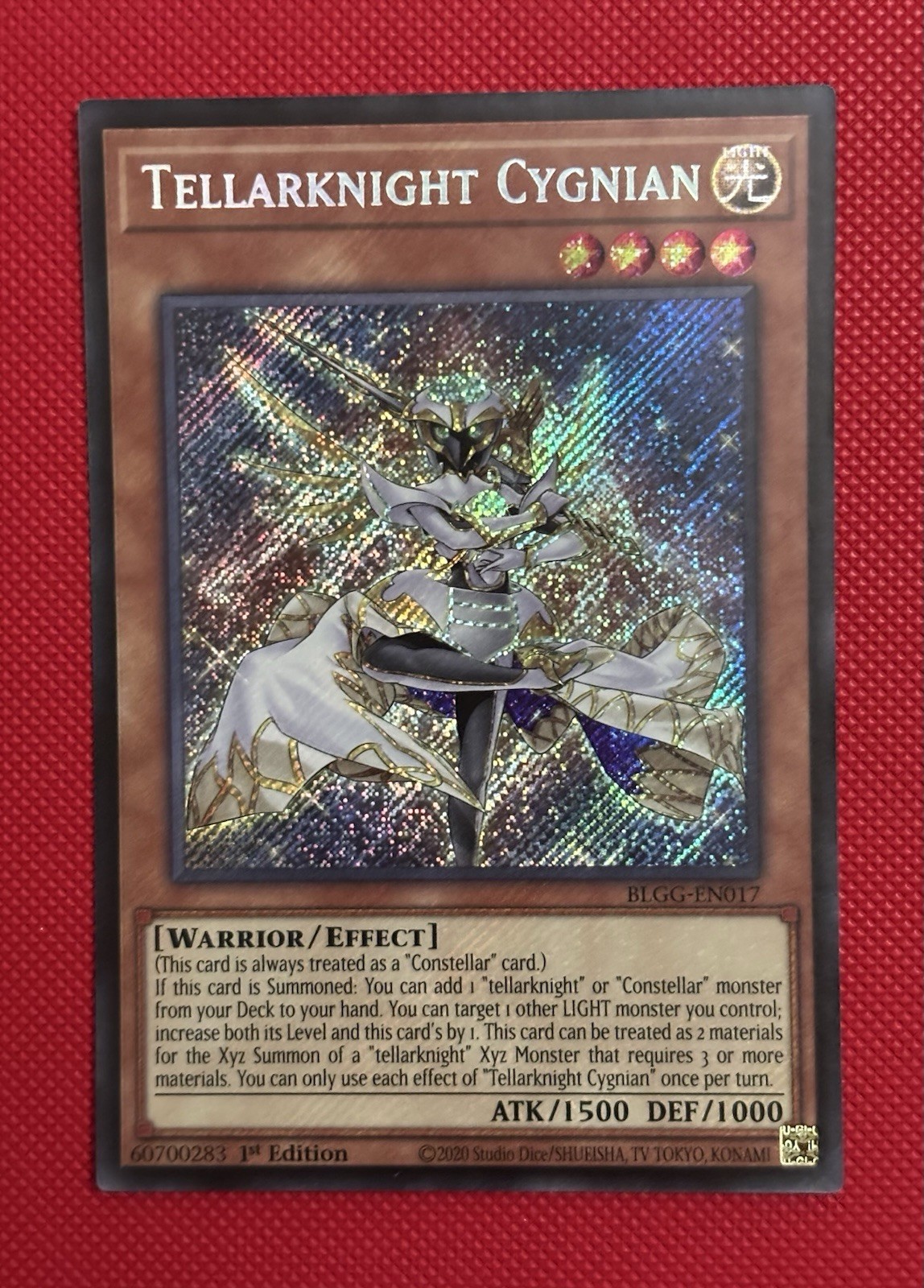 YUGIOH! BLGG-EN017 TELLARKNIGHT CYGNIAN SECRET RARE 1st EDITION NM