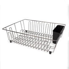 Small Dish Drainer Rack - Chrome/Black