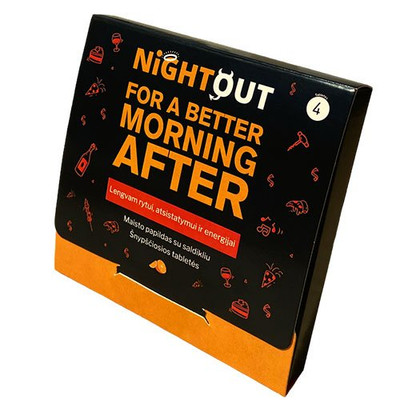 NIGHTOUT, 4 Brausetabletten mit Aminosäuren, Vitaminen, Mineralstoffen, Kreatin