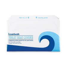 Boardwalk Premium Half-Fold Toilet Seat Covers, 250 Covers/Sleeve, 20 Sleeves/C