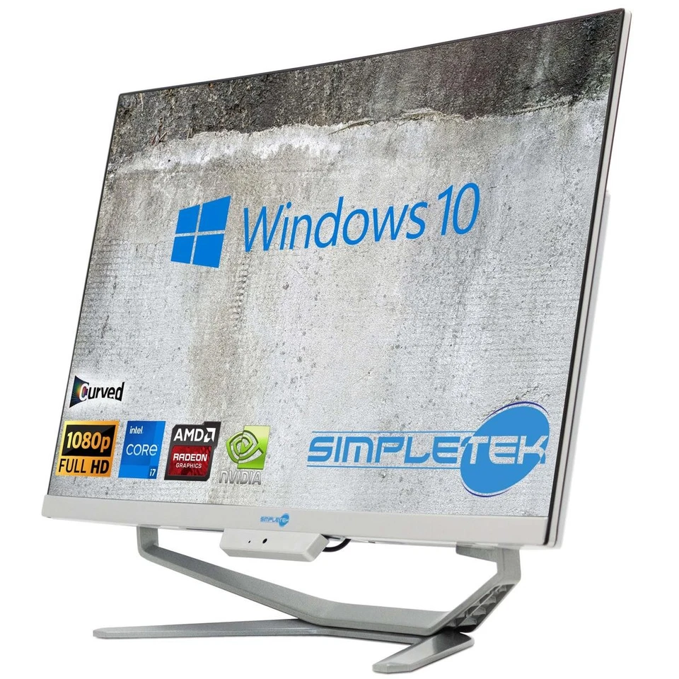 All In One I7 8Th Gen 24" Curved Win 10 Ram 8Gb Ssd 120Gb Desktop Editing Gaming - Image 3 of 4