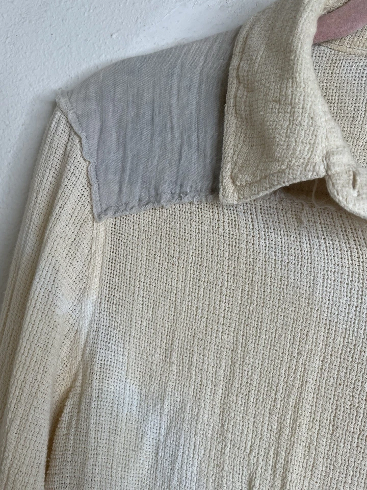 Camisa Free People Artisan De Luxe Ligera Tie Dye Manga Larga Abotonada Talla Pequeña Foto 4 de 4