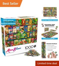 Large 1000 Piece Jigsaw Puzzle Vintage Summer Books by Aimee Stewart