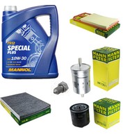 MANN-FILTER Inspektionspaket Mannol 5L Special Plus 10W-30 FüR Seat Leon 1.6