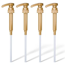 4 Pcs Coffee Syrup Pump Dispenser - Works as Skinny and Torani Gold 
