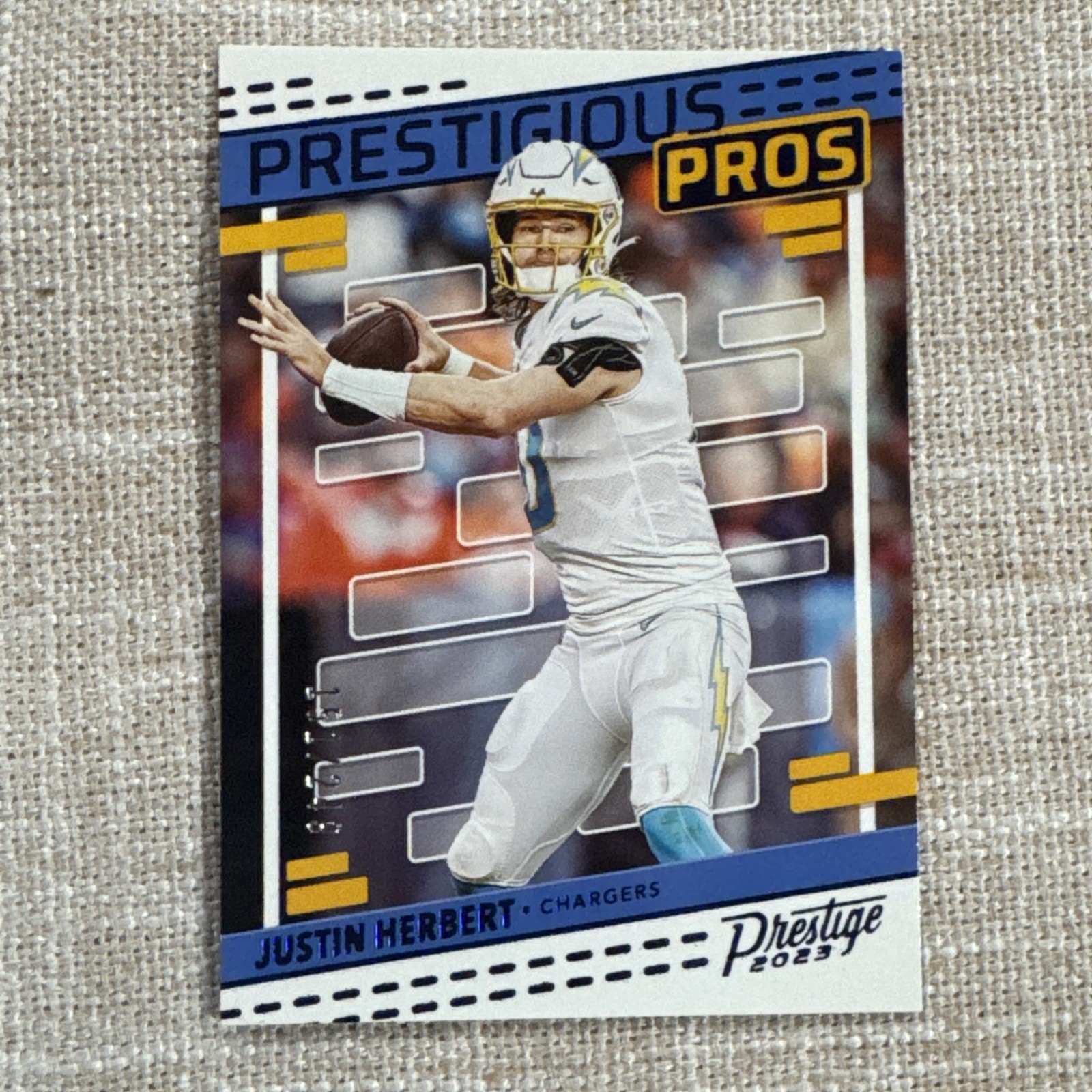 2023 Panini Prestige Prestigious Pros Justin Herbert PP-18 Xtra Points Blue /249