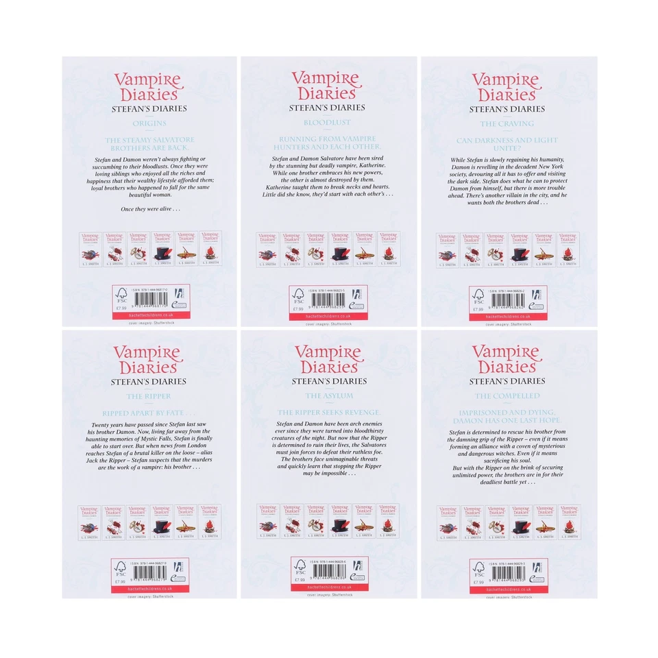 Vampire Diaries Stefan's Diaries Books 1-6 Box Set - Ages 14+ - Paperback Foto 3 de 4