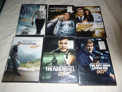 DVD Lot of 6 James Bond Films - NEW SEALED - Sean Connery & Roger Moore