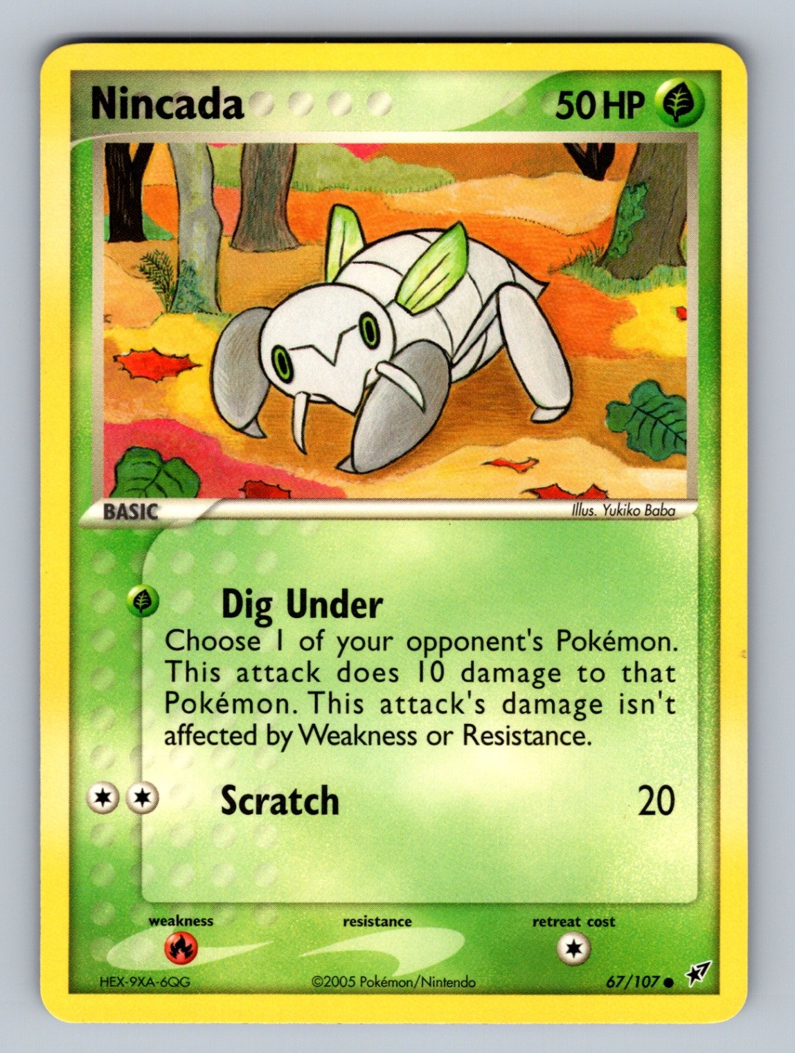 Nincada 67/107 Common Deoxys NM Pokemon TCG