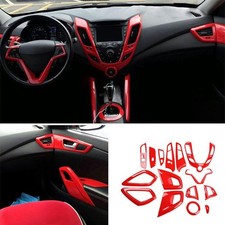 For Hyundai Veloster 2012-2017 Red ABS Car Interior Accessories Full Set Trim B