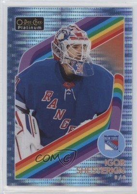 2023-24 O-Pee-Chee Platinum Retro Blue Pulsar /100 Igor Shesterkin #R-13