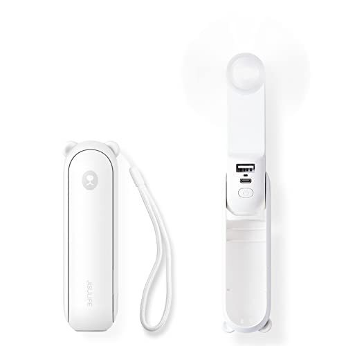 Ventilateur à main 3 en 1 pliable avec batterie intégrée de poche