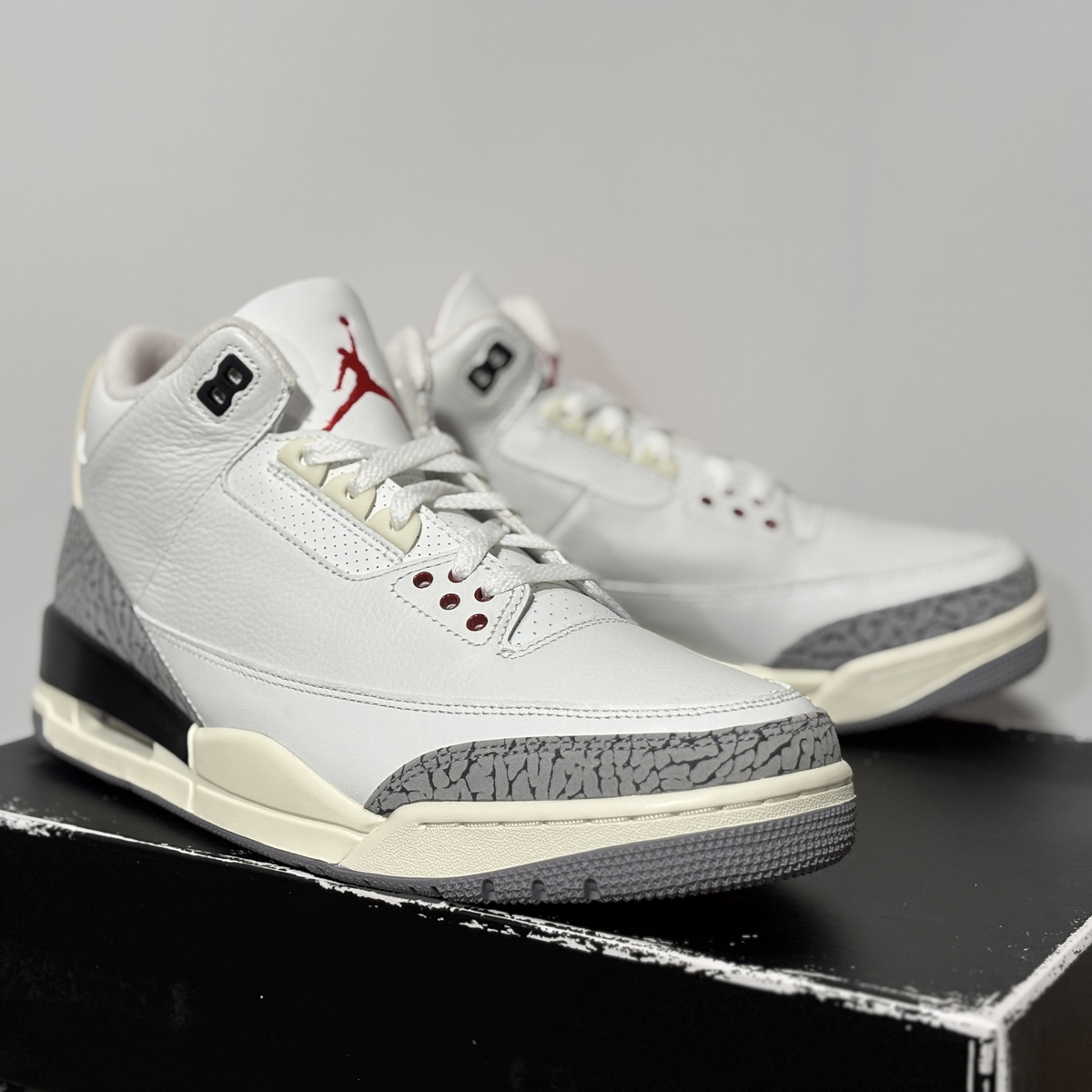 Size 13 - Jordan 3 Retro Mid White Cement Reimagined for sale