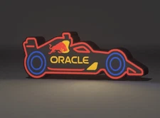 F1 Red Bull Racing LED Desk Sign 9” USB Powered Light Oracle Formula 1 Car Decor