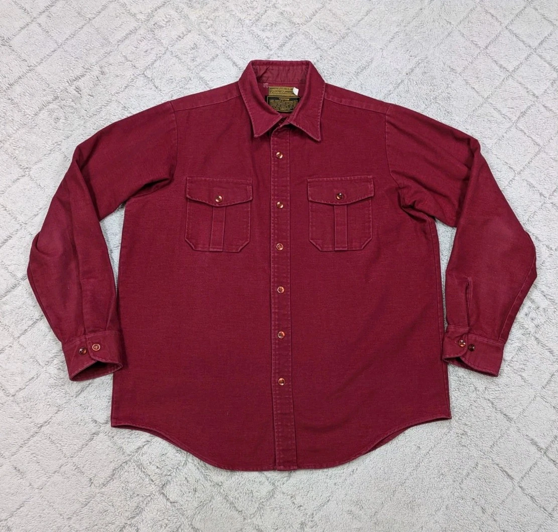 Vintage Eddie Bauer Shirt Mens XL T Red Cotton Nap Heavy Flannel Outdoor Lodge
Opens in a new window