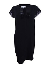 Calvin Klein Women's Embellished-Trim Shift Dress